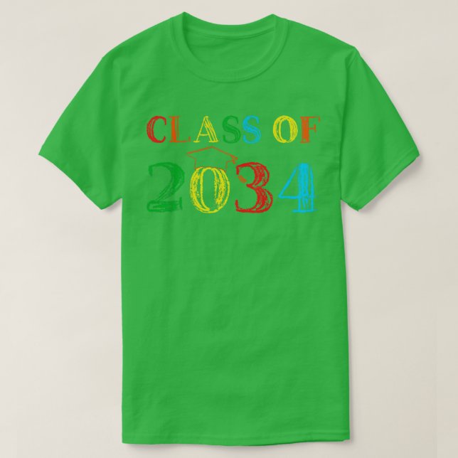 Class Of 2034 Grow With Me Graduation IV T-Shirt (Design Front)