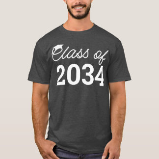 Class Of 2034 Grow With Me Graduation V T-Shirt