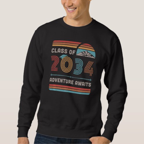 Class Of 2034 Grow With Me Kid 1st Day First Grade Sweatshirt