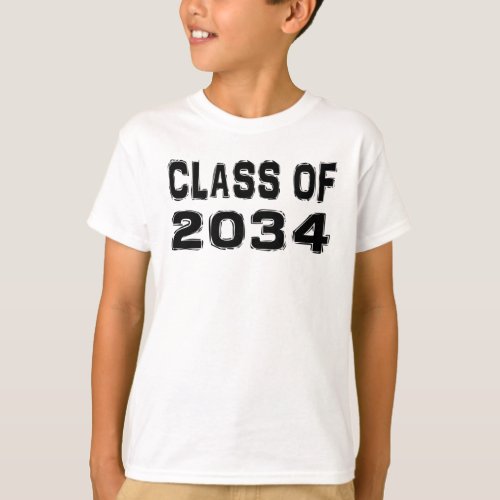 class of 2034 grow with me Kindergarten Kids USA T_Shirt