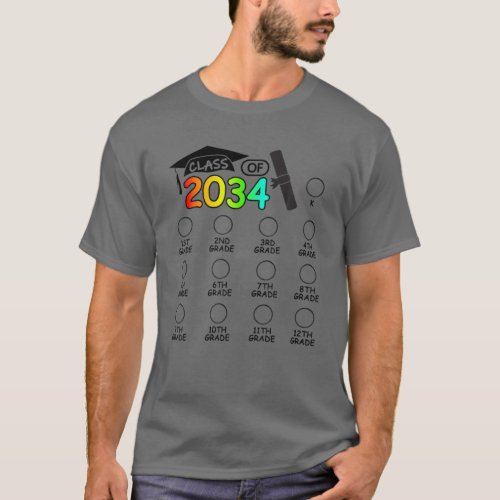 Class Of 2034 Grow With Me Space For Check_Mark K T_Shirt