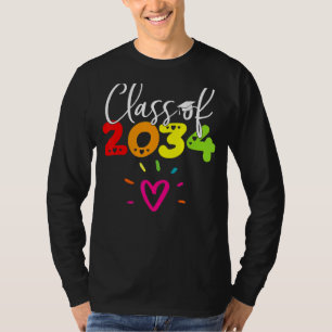 Class Of 2034 Kindergarten Grow With Me Graduate G T-Shirt