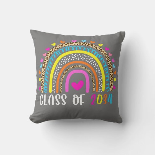 Class Of 2034 Pre K Graduate Preschool Graduation Throw Pillow