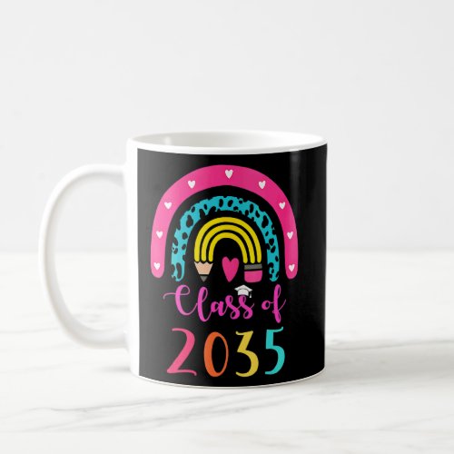 Class Of 2034 Rainbow Pink Graduate Preschool Kind Coffee Mug