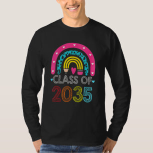 Class Of 2034 Rainbow Pink Graduate Preschool Kind T-Shirt