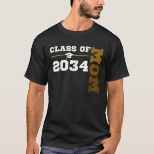 Class of 2034 Senior Class Grad Proud Mom Melanin  T-Shirt