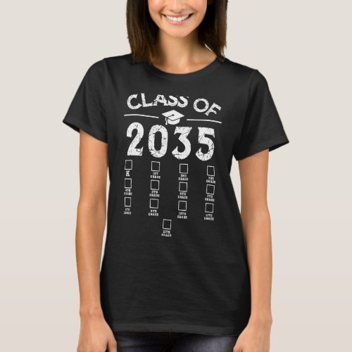 Class of 2035 First Day of School Graduation T_Shirt