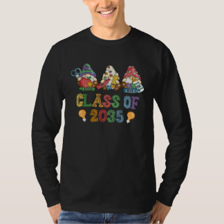 Class Of 2035 Gnome Graduation Kindergarten First  T-Shirt