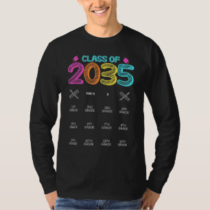 Class Of 2035 Graduation First Day Of School Grow  T-Shirt