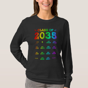 Class Of 2035 Graduation First Day Of School Grow T-Shirt