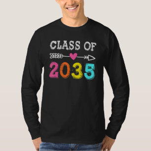 Class Of 2035 Graduation First Day Of School Grow  T-Shirt