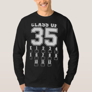 Class Of 2035 Grow With Me Back To School Checkmar T-Shirt