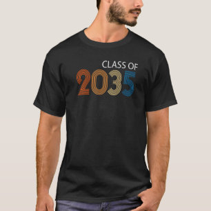 Class Of 2035 Grow With Me Back To School Retro Vi T-Shirt