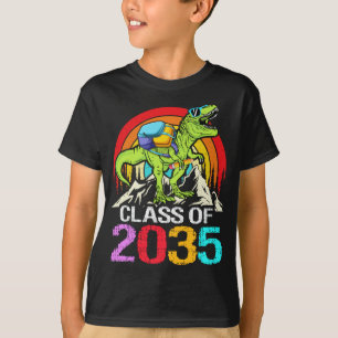 Class Of 2035 Grow With Me Dinosaur back to School T-Shirt