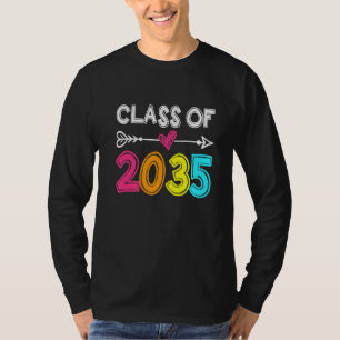 Class Of 2035 Grow With Me First Day School Gradu T-Shirt