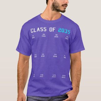Class of 2035 Grow with Me Graduation First Day Ha T-Shirt