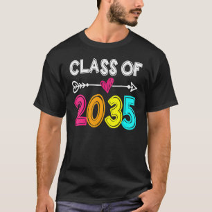 Class Of 2035 Grow With Me Graduation First Day Of T-Shirt