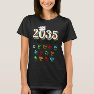 Class Of 2035 Grow With Me Graduation First Day Of T-Shirt