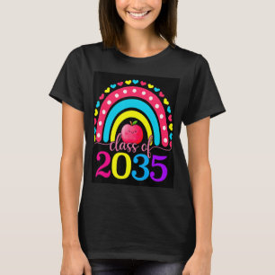 Class Of 2035 Grow With Me Graduation First Day Ra T-Shirt