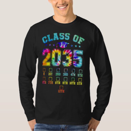 Class Of 2035 Grow With Me Handprint Kindergarten  T_Shirt