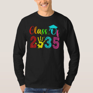 Class Of 2035 Grow With Me Handprint Pre K 12th G T-Shirt