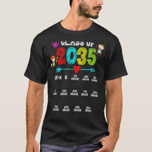 Class Of 2035 Grow With Me Handprint Pre K 12th G T-Shirt