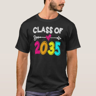 Class Of 2035 Grow With Me Kindergarten First Day T-Shirt