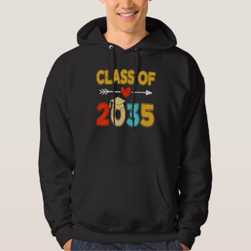 Class Of 2035 Grow With Me Kindergarten Graduation Hoodie