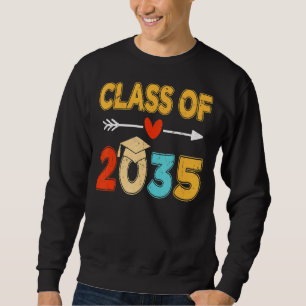 Class Of 2035 Grow With Me Kindergarten Graduation Sweatshirt