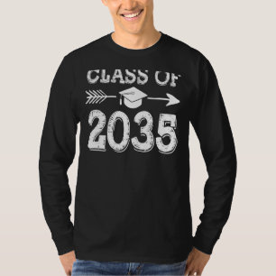 Class Of 2035 Grow With Me Kindergarten Pre K Grad T-Shirt