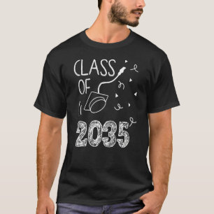 Class Of 2035 Grow With Me Preschool Graduation Ki T-Shirt