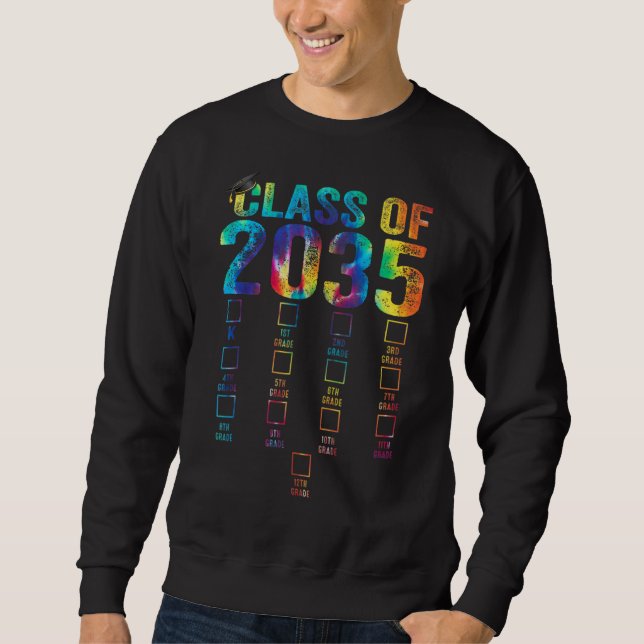 Class of 2035 Grow With Me With Space For Checkmar Sweatshirt (Front)