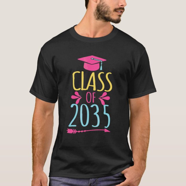 Class Of 2035 Kindergarten First Day Of School T-Shirt (Front)