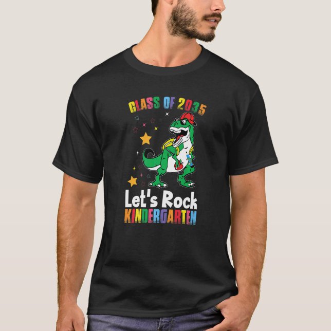 Class of 2035 Kindergarten First Day of School Tea T-Shirt (Front)