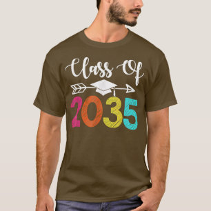 Class Of 2035 Kindergarten Grow With Me Graduation T-Shirt