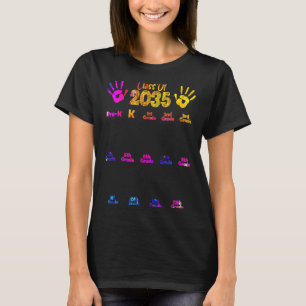 Class Of 2035 Kindergarten Grow With Me Handprint T-Shirt