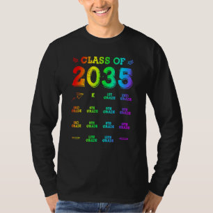 CLASS OF 2035 Kindergarten Grow With Me Student Sc T-Shirt