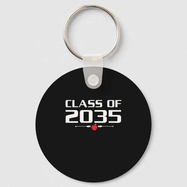 Class Of 2035 Kindergarten Pre K Grow With Me Grad Keychain (Front)