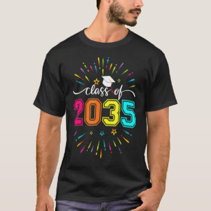 Class Of 2035 Kindergarten Pre K Grow With Me Grad T-Shirt