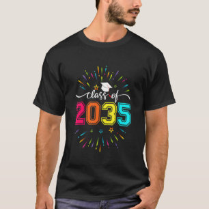 Class Of 2035 Kindergarten Pre K Grow With Me Grad T-Shirt