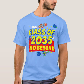 Class Of 2035 Kindergarten Pre-K Grow with Me Grad T-Shirt