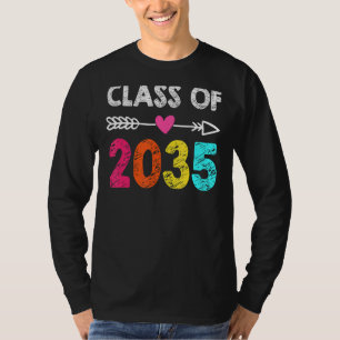 Class Of 2035 Kindergarten Pre K Grow With Me Grad T-Shirt