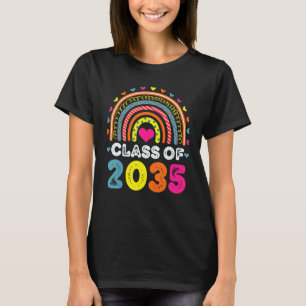 Class Of 2035 Kindergarten Pre k Grow with Me Grad T-Shirt
