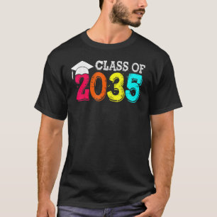 Class Of 2035 Kindergarten Pre K Grow With Me Grad T-Shirt