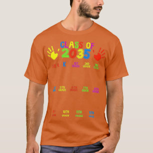 Class Of 2035 Kindergarten PreK Graduation Grow Wi T-Shirt