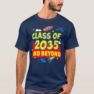 Class Of 2035 Kindergarten PreK Grow with Me Gradu T-Shirt