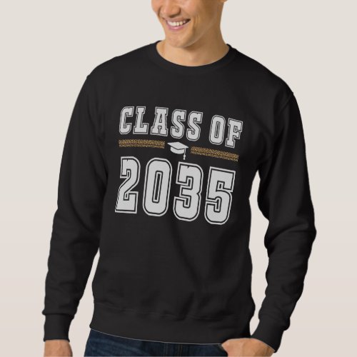 Class Of 2035 Leopard Pre k Grow with Me Graduatio Sweatshirt