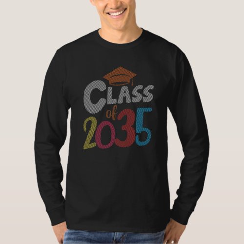 Class Of 2035 Leopard Pre k Grow with Me Graduatio T_Shirt