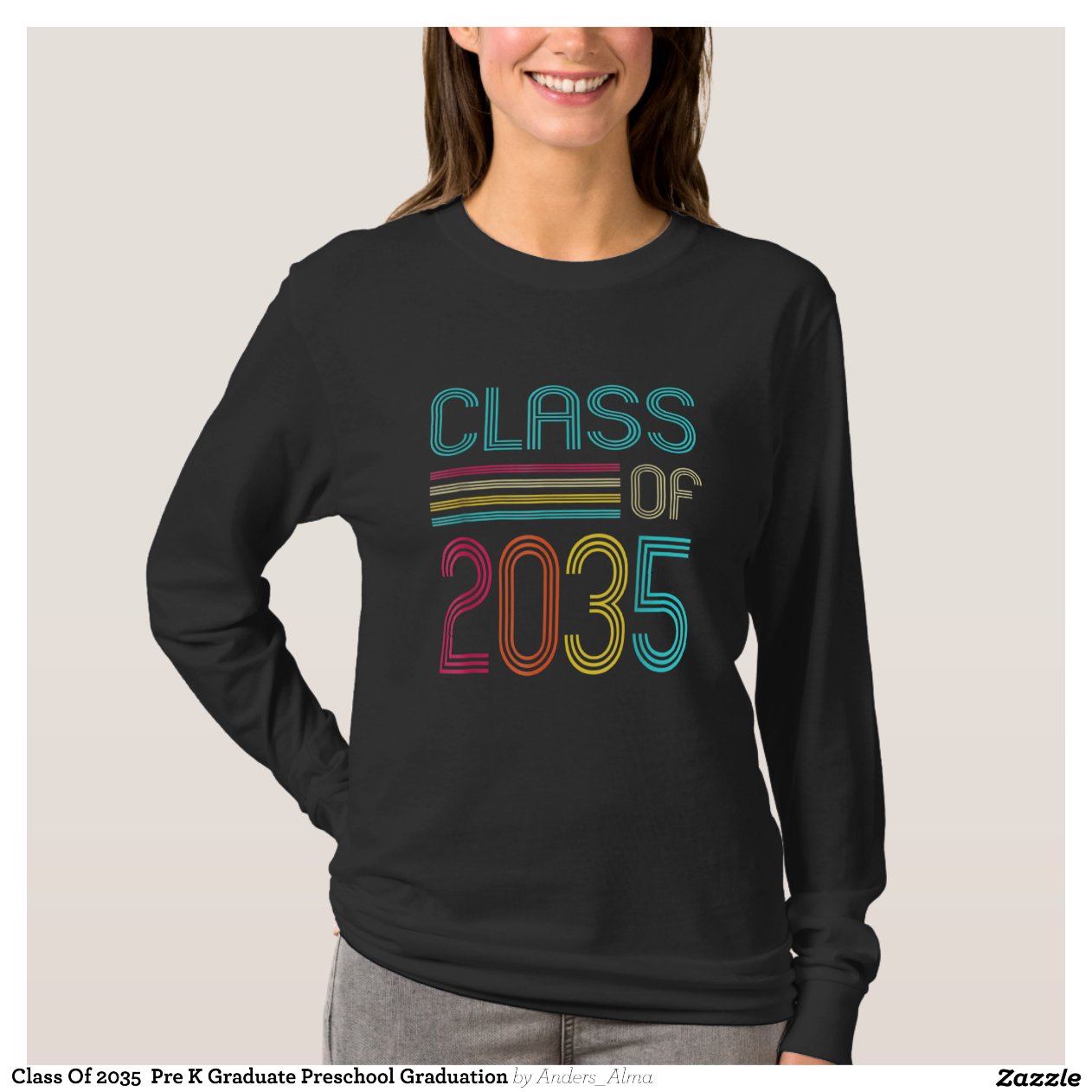 Class Of 2035  Pre K Graduate Preschool Graduation T-Shirt