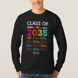 Class Of 2035 Pre K Preschool Graduation Last Day T-Shirt